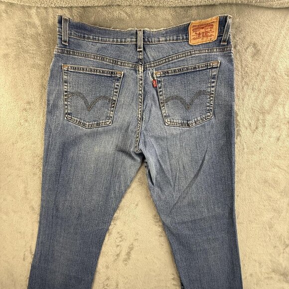 Vintage Levis 550 Jeans Womens 14M Blue Relaxed Boot Cut Stretch Denim 36X33 Y2K - Picture 14 of 16